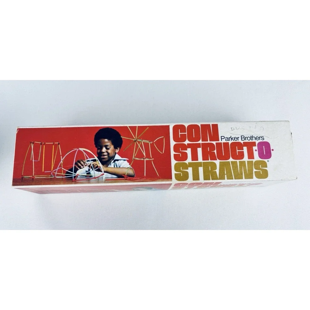 Vintage 1974 Parker Brothers‎ Constructo Straws Toy Building Game